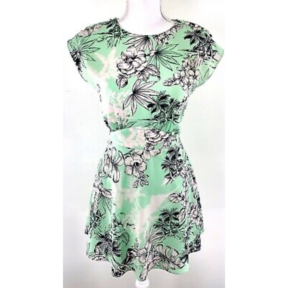 Zara Green Hawaiian Vintage Dress